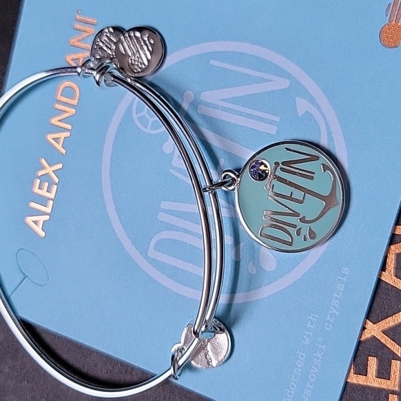 Alex and Ani "Dive In" Enamel and Crystal Bracelet - Picture 2 of 8